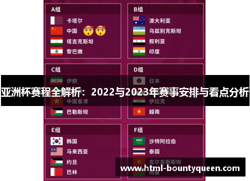 亚洲杯赛程全解析：2022与2023年赛事安排与看点分析